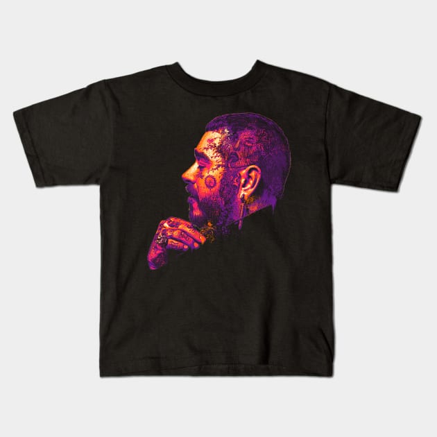 Post Malone Kids T-Shirt by lazartemarjun